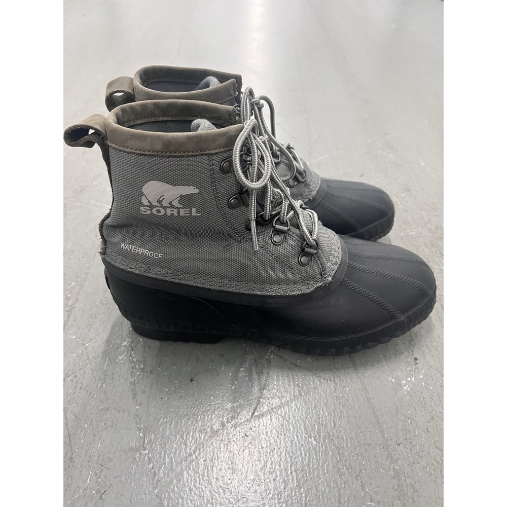 SOREL Cheyanne II Black/Gray Winter Waterproof Snow DUCK BOOTS NM2340-464 Mens 8